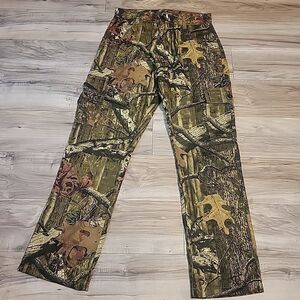 RealTree Camo Pants Mens Size 32 Hunting Green Brown Outdoor Fishing